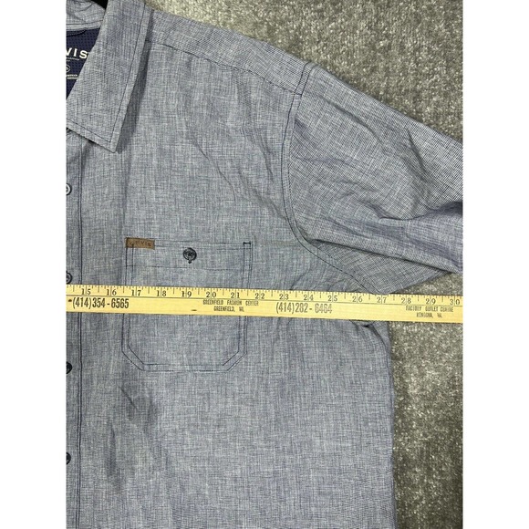 Orvis Woven Short Sleeve Tech Shirt Mens Size‎ XXL Blue Polyester Chest Pockets - Picture 14 of 16